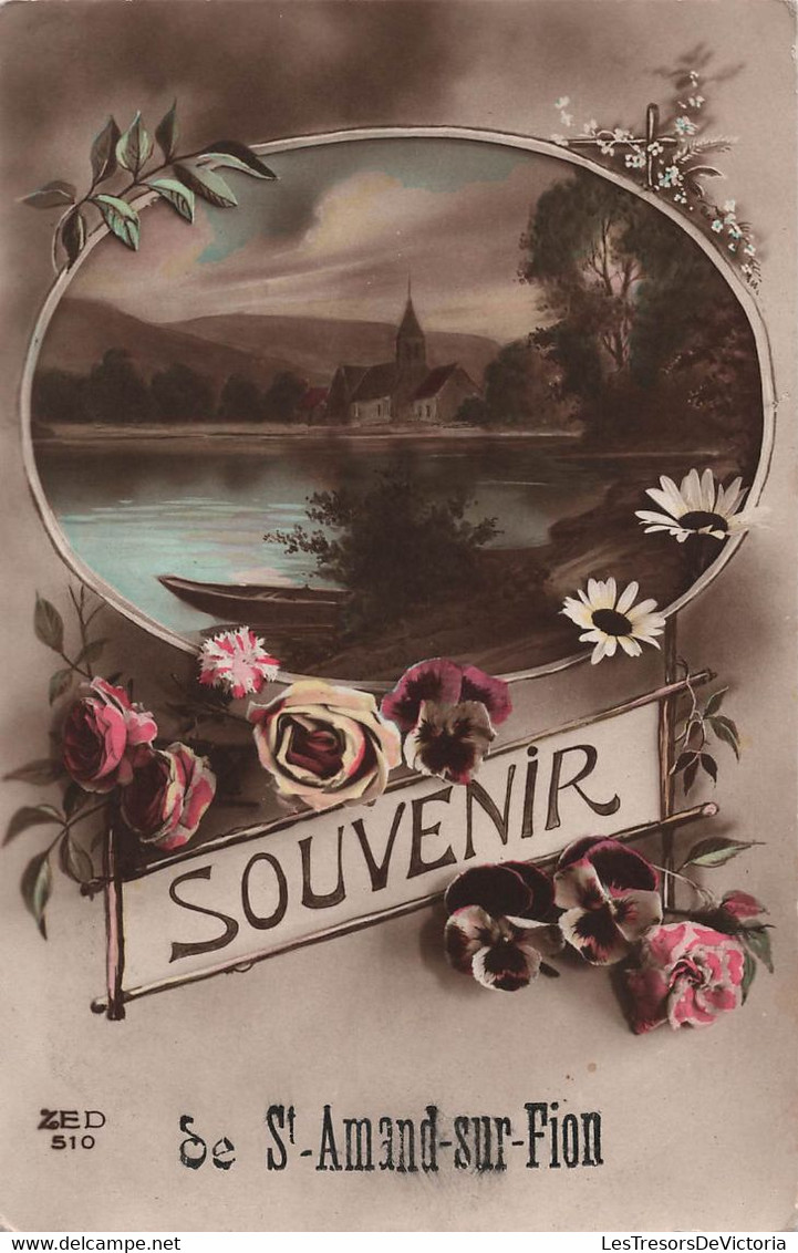 CPA Souvenir De St Amand Sur Fion - Fantaisie - Souvenir De...