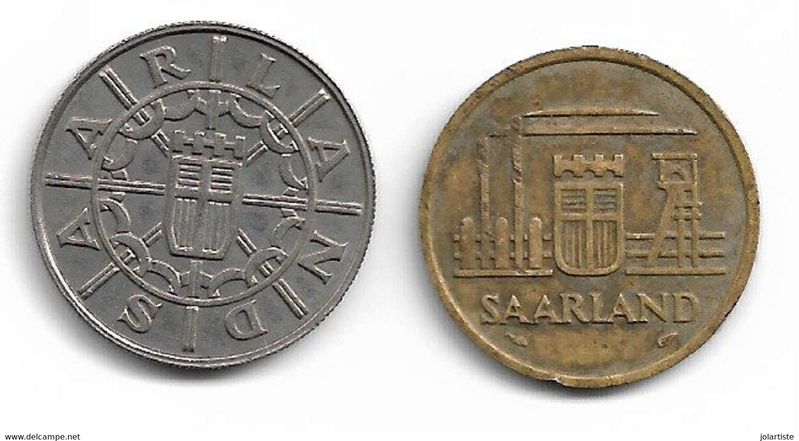 Monnaie SARRE 2 Pieces  20 Franken 1954 Et 100 Franken 1955 Plat 2 N0139 - 100 Franken