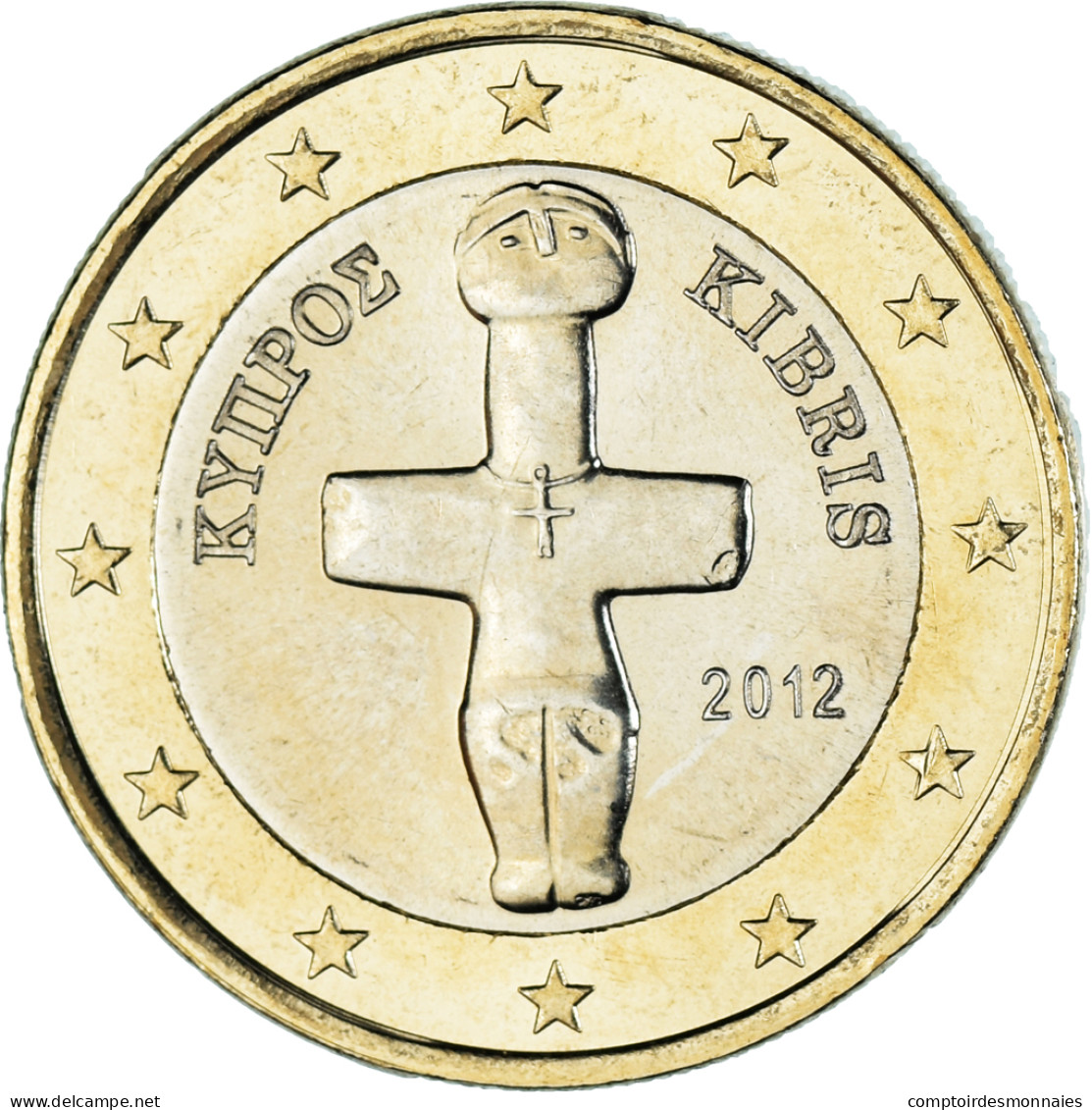 Chypre, Euro, 2012, SUP+, Bimétallique, KM:84 - Cyprus