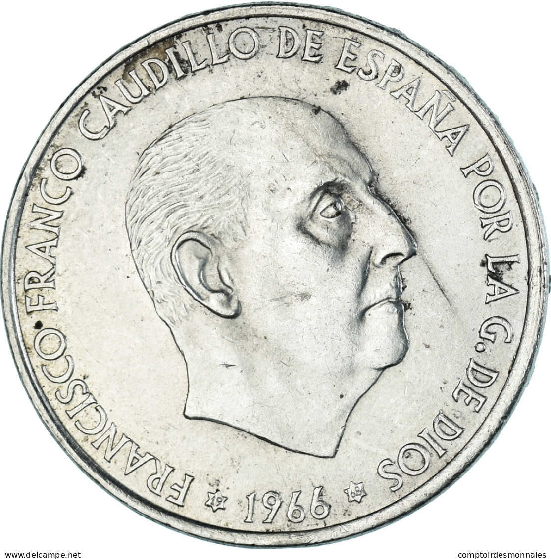 Monnaie, Espagne, Caudillo And Regent, 100 Pesetas, 1966 (67), TTB+, Argent - 100 Peseta