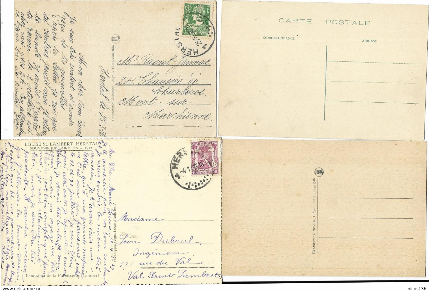 HERSTAL  4 CARTES - Herstal