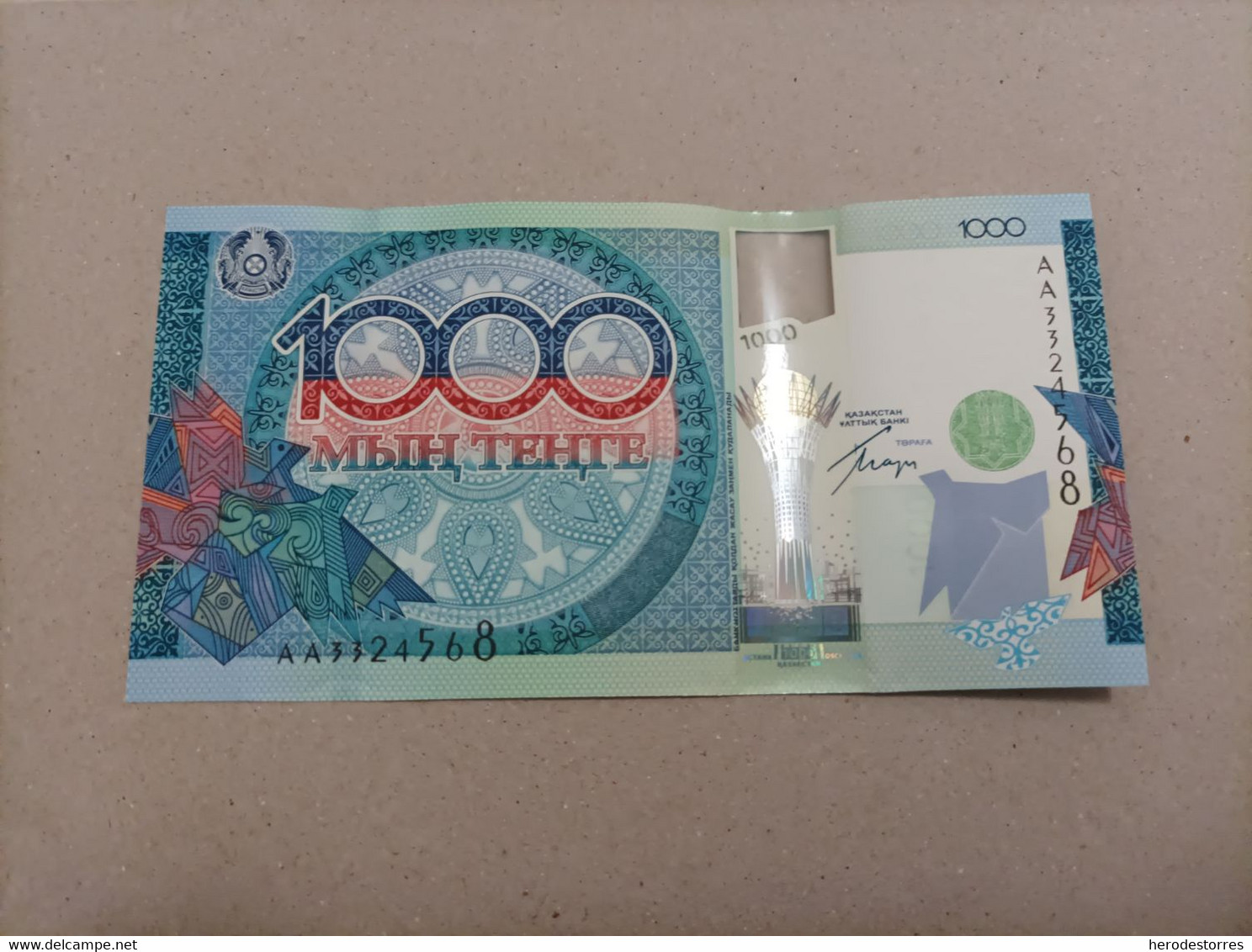 Billete De Kazajistan De 1000 Tenge Serie AA, Año 2010, UNC - Kazachstan