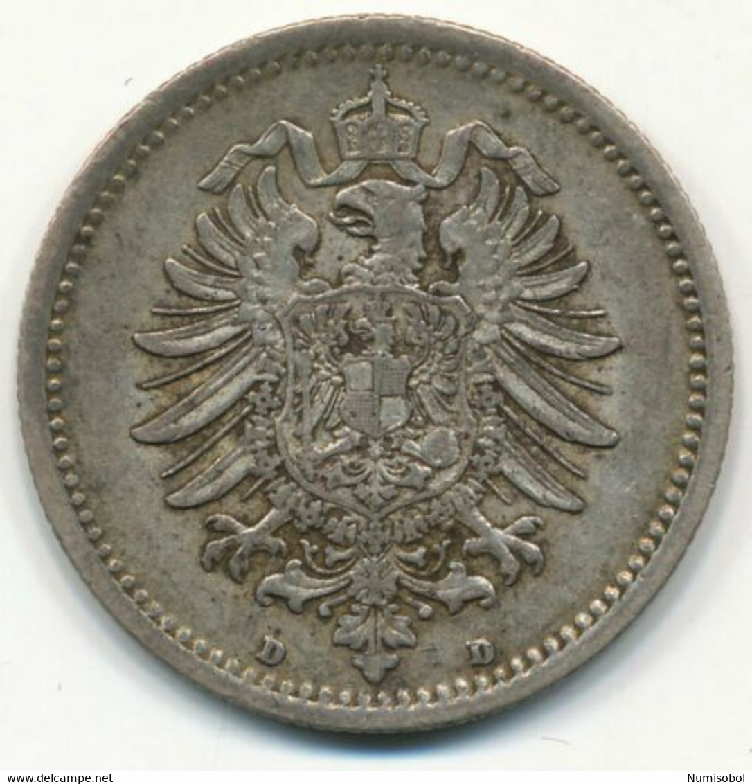 GERMANY, DEUTSCHLAND - 50 Pfennig (D) 1875. (D222) - 50 Pfennig