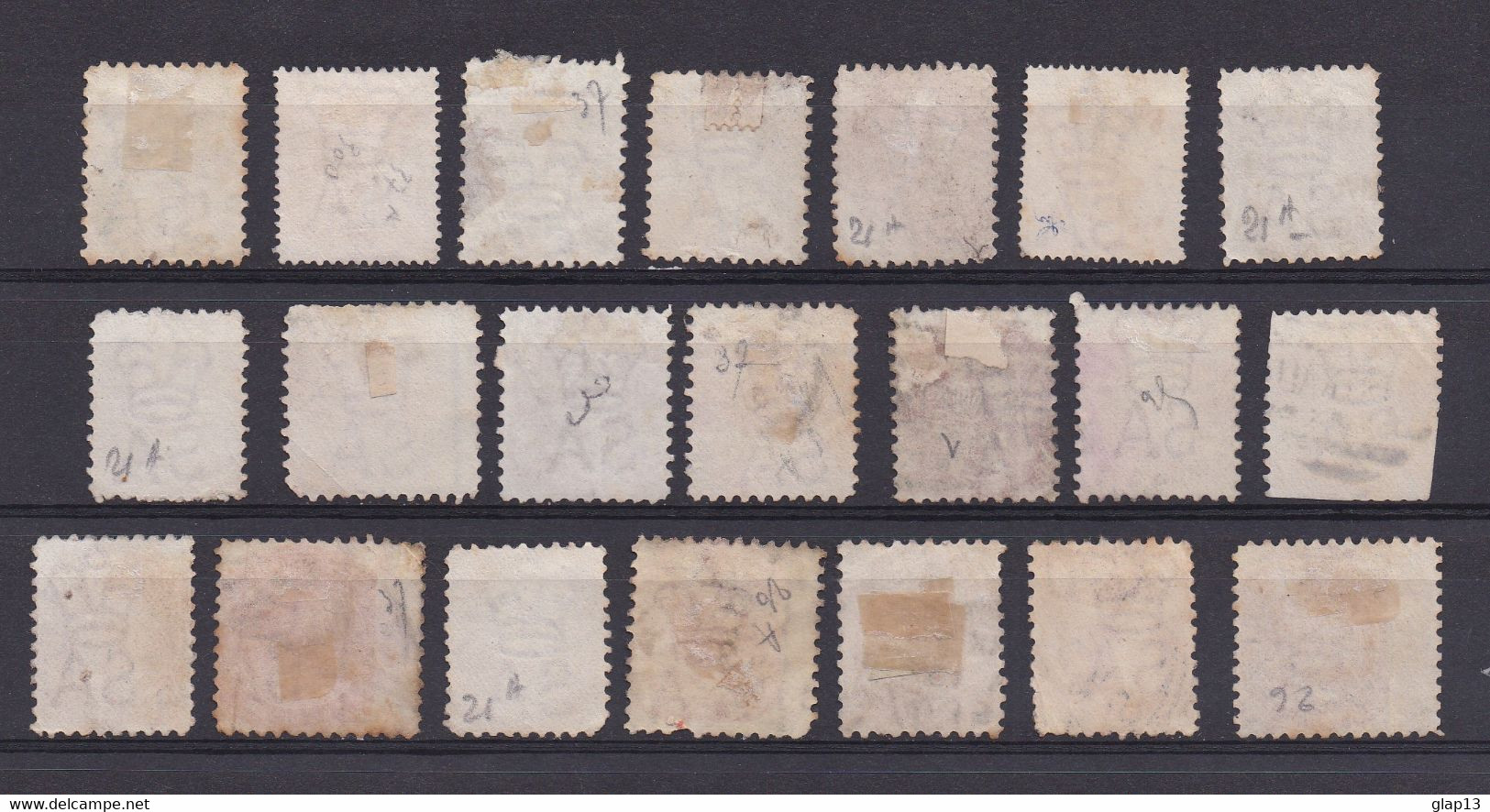 AUSTRALIE DU SUD LOT DE 21 TIMBRES  OBLITERES LA REINE VICTORIA  TWO PENCE - Used Stamps