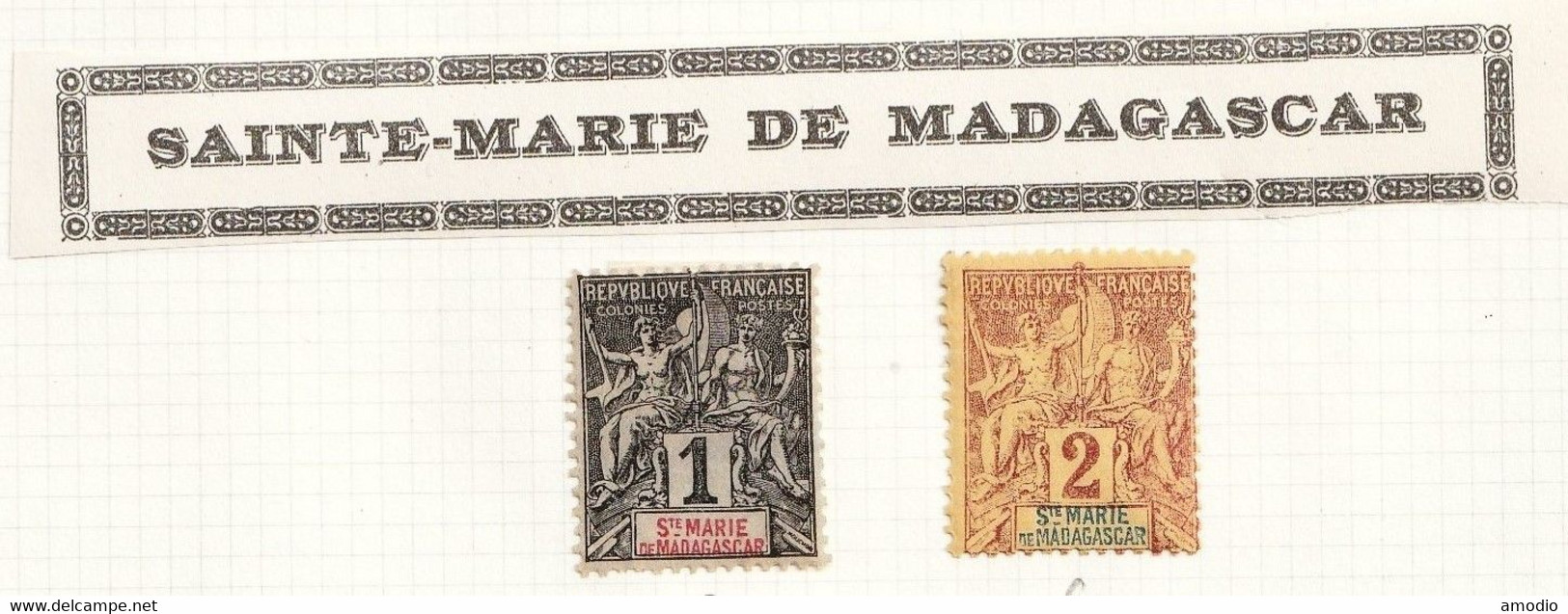 Sainte Marie De Madagascar YT 1, 2 N* - Unused Stamps