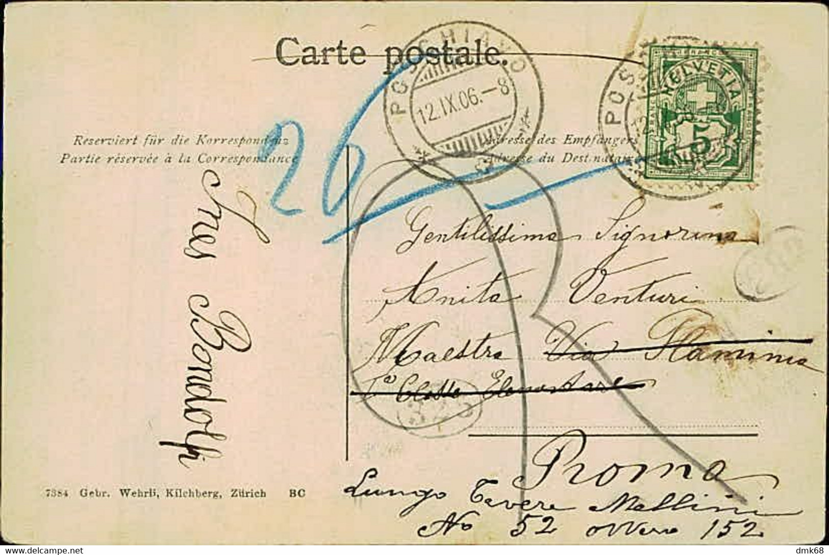 SWITZERLAND - POSCHIAVO - VEDUTA GENERALE - EDIT GEBR. WEHRLI - MAILED 1906 (15598) - Poschiavo