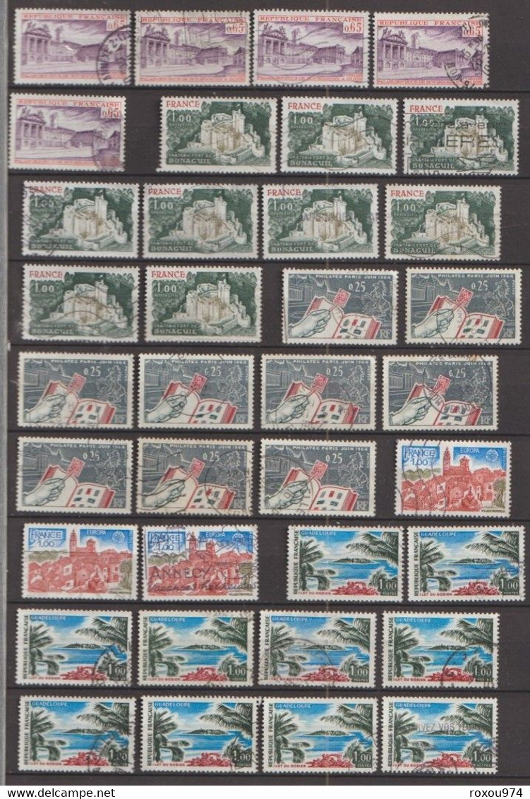 LOT 2550 PETITS  TIMBRES   OBLITERES +  628 GRANDS OBLITERES + 2ème LOT à VOIR A PARTIR des NEPTUNE  422 TIMBRES