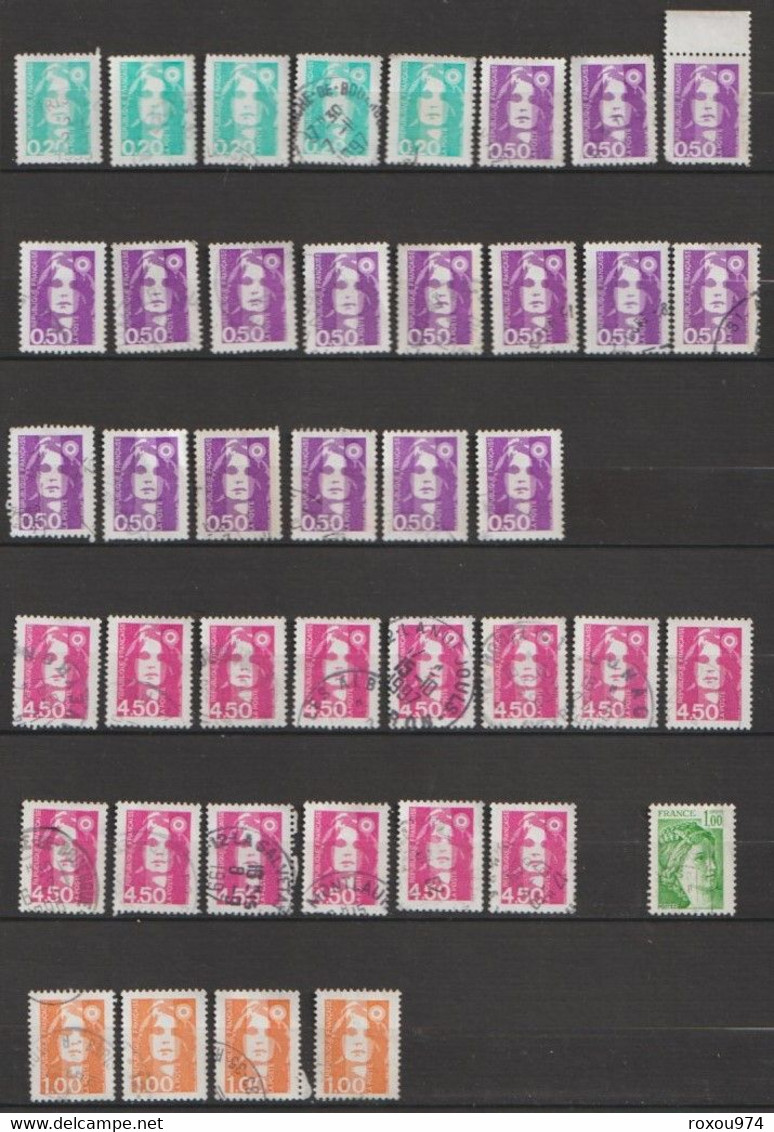 LOT 2550 PETITS  TIMBRES   OBLITERES +  628 GRANDS OBLITERES + 2ème LOT à VOIR A PARTIR des NEPTUNE  422 TIMBRES