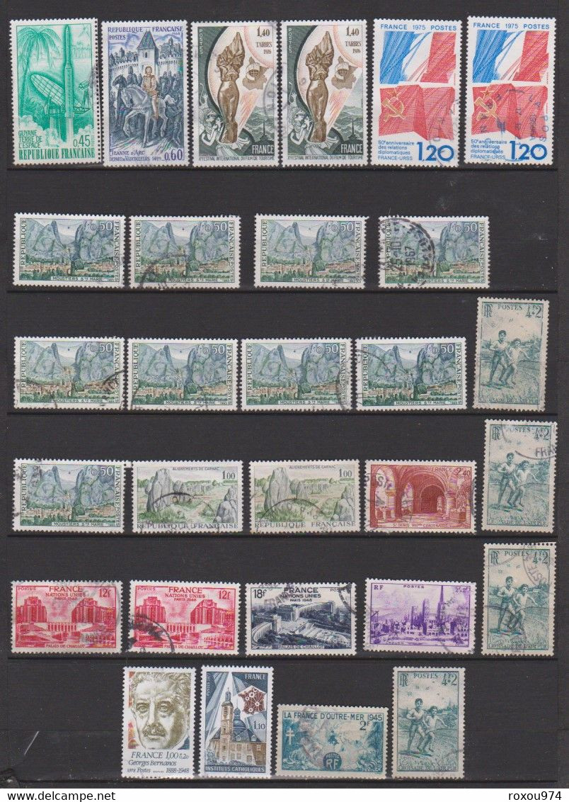 LOT 2550 PETITS  TIMBRES   OBLITERES +  628 GRANDS OBLITERES + 2ème LOT à VOIR A PARTIR des NEPTUNE  422 TIMBRES