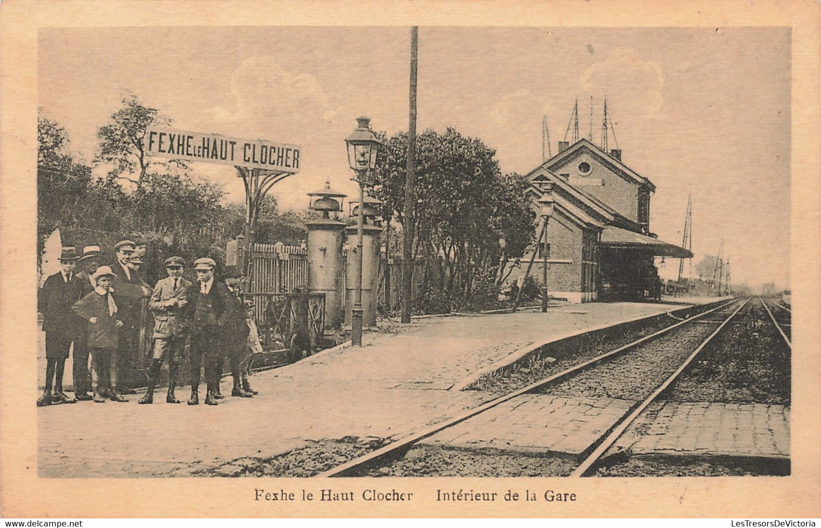 CPA - Belgique - Fexhe Le Haut Clocher - Intérieur De La Gare - Edit.Henri Kaquet - Oblitéré Flexhe Le Haut Clocher 1922 - Fexhe-le-Haut-Clocher