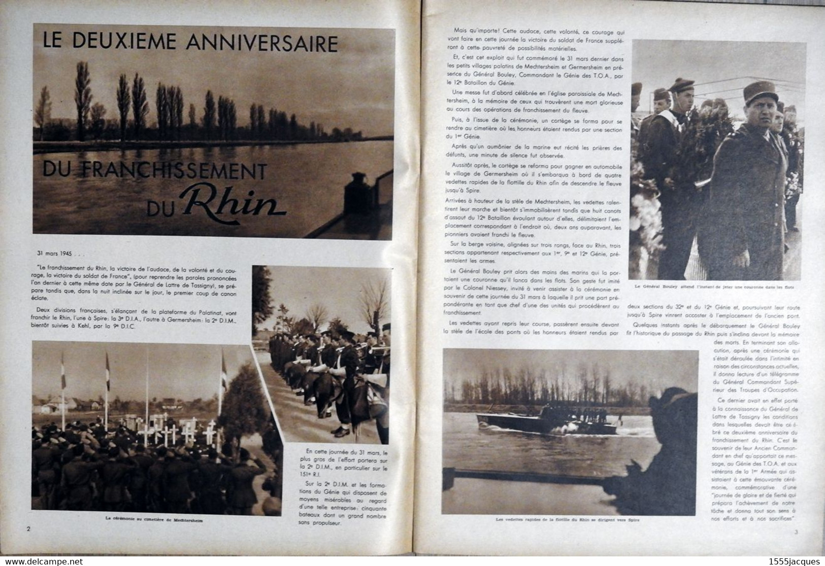 REVUE D’INFORMATION DES TROUPES FRANÇAISES D’OCCUPATION EN ALLEMAGNE N° 19 04-1947 BAAD-MITTELBERG 24e RA T’GUTTA 1er RI - Francese