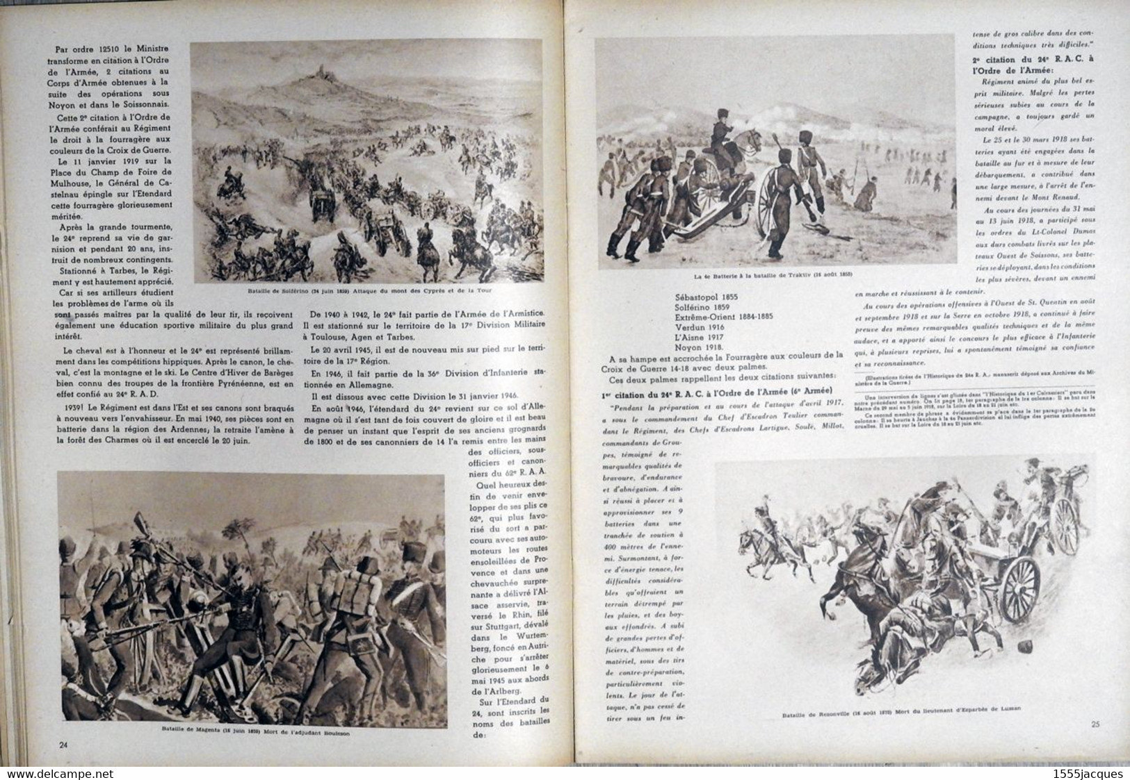 REVUE D’INFORMATION DES TROUPES FRANÇAISES D’OCCUPATION EN ALLEMAGNE N° 19 04-1947 BAAD-MITTELBERG 24e RA T’GUTTA 1er RI