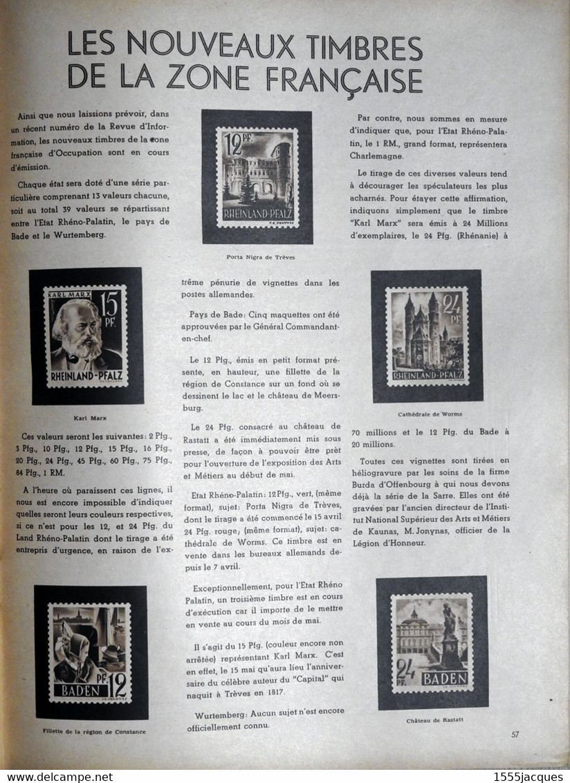 REVUE D’INFORMATION DES TROUPES FRANÇAISES D’OCCUPATION EN ALLEMAGNE N° 19 04-1947 BAAD-MITTELBERG 24e RA T’GUTTA 1er RI