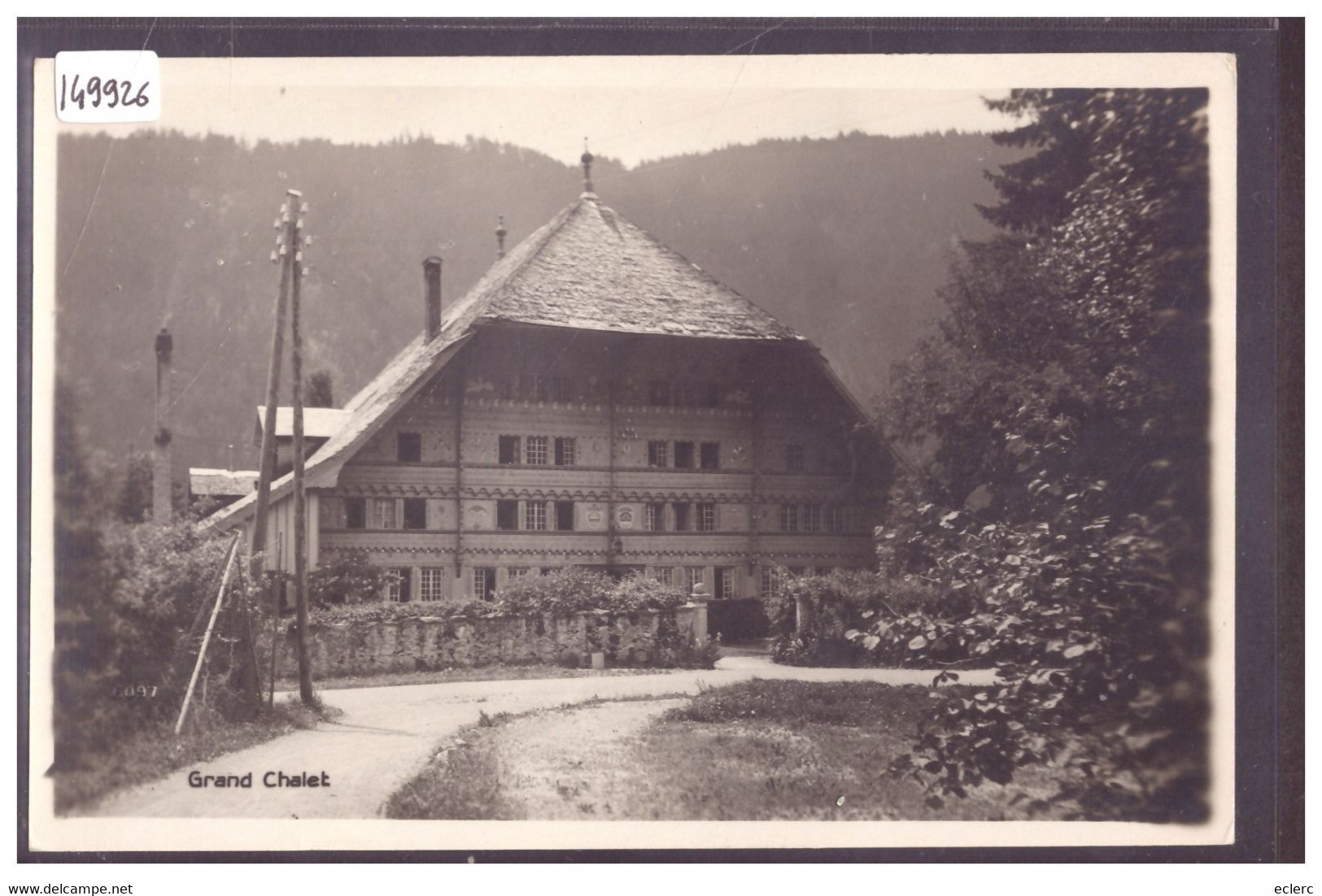 DISTRICT DU PAYS D'ENHAUT - ROSSINIERES - LE GRAND CHALET - ANCIENNE DEMEURE DU PEINTRE BALTHUS - TB - Rossinière