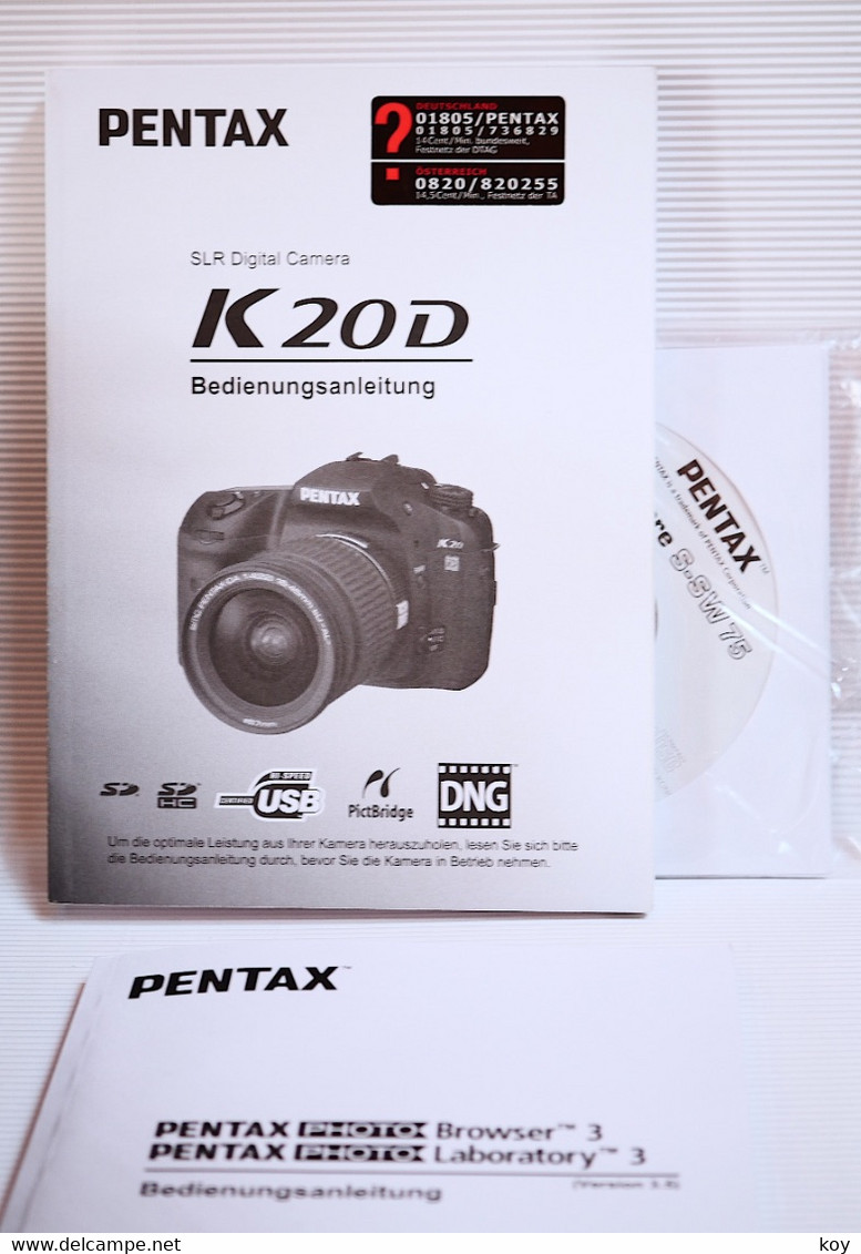 Pentax K20D Digitale 14,6-MP-Spiegelreflexkamera Schwarz Mit Objektiv 18–55 Mm Incl. Fototasche - Fotoapparate