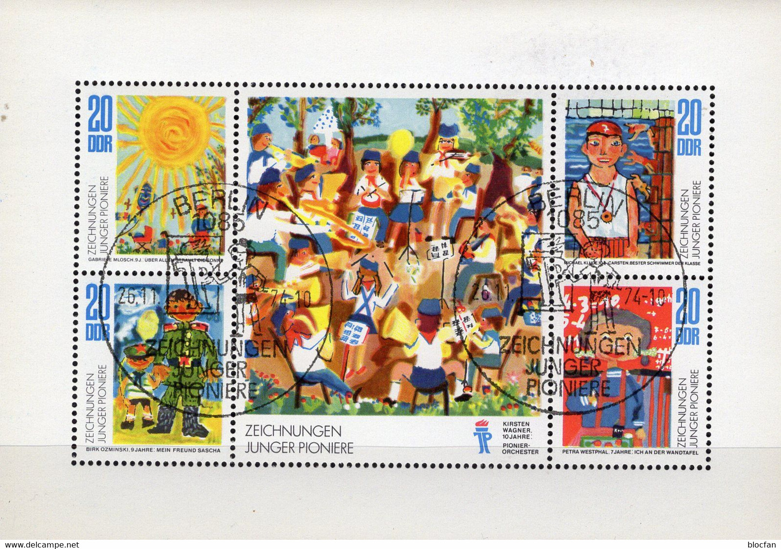 Zeichnungen 1974 DDR 1991/4 Als Kleinbogen SST 3€ Kinder-Bilder Block Hoja Bloc Ss Children Painting Sheetlet Bf Germany - Puppen