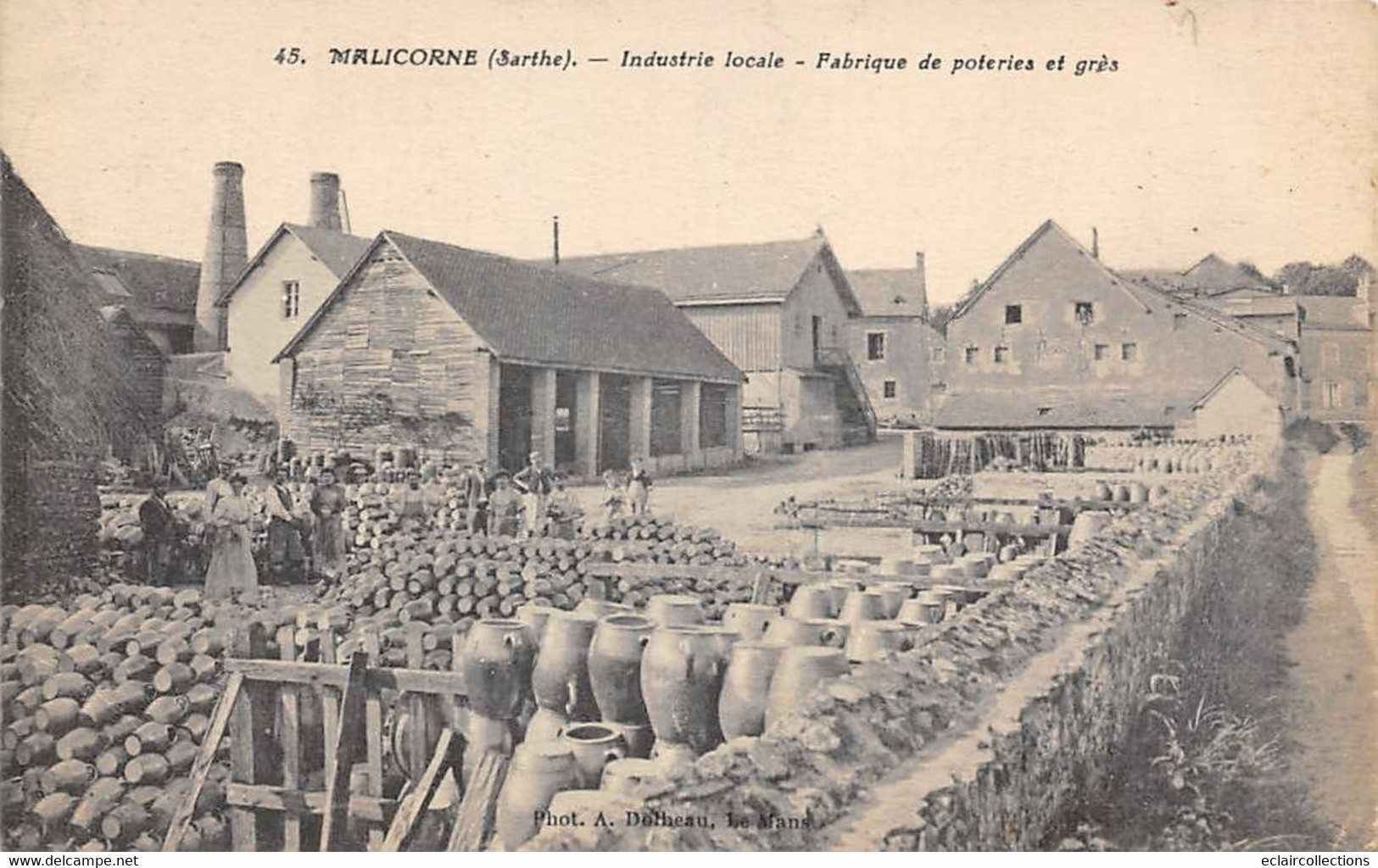 Malicorne Sur Sarthe            72          Poterie  Et Grès  .Extérieur Stockage      N° 48  (voir Scan) - Malicorne Sur Sarthe