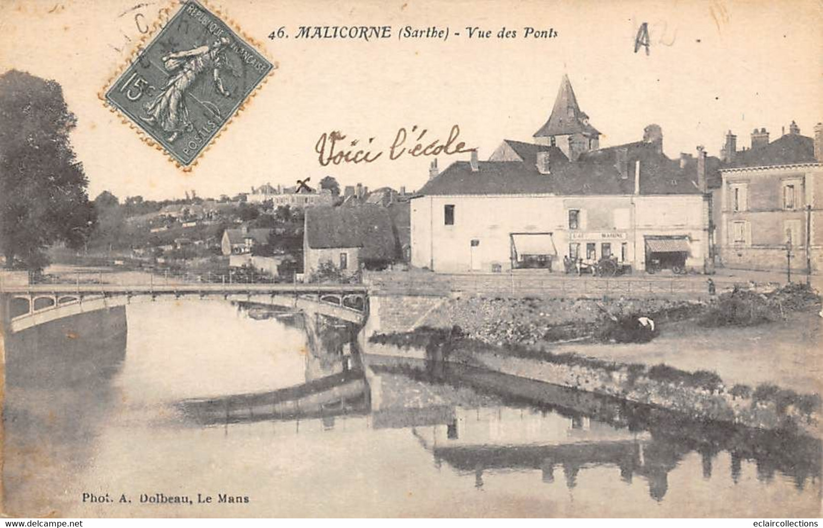 Malicorne Sur Sarthe        72        Vue Des Ponts         (voir Scan) - Malicorne Sur Sarthe