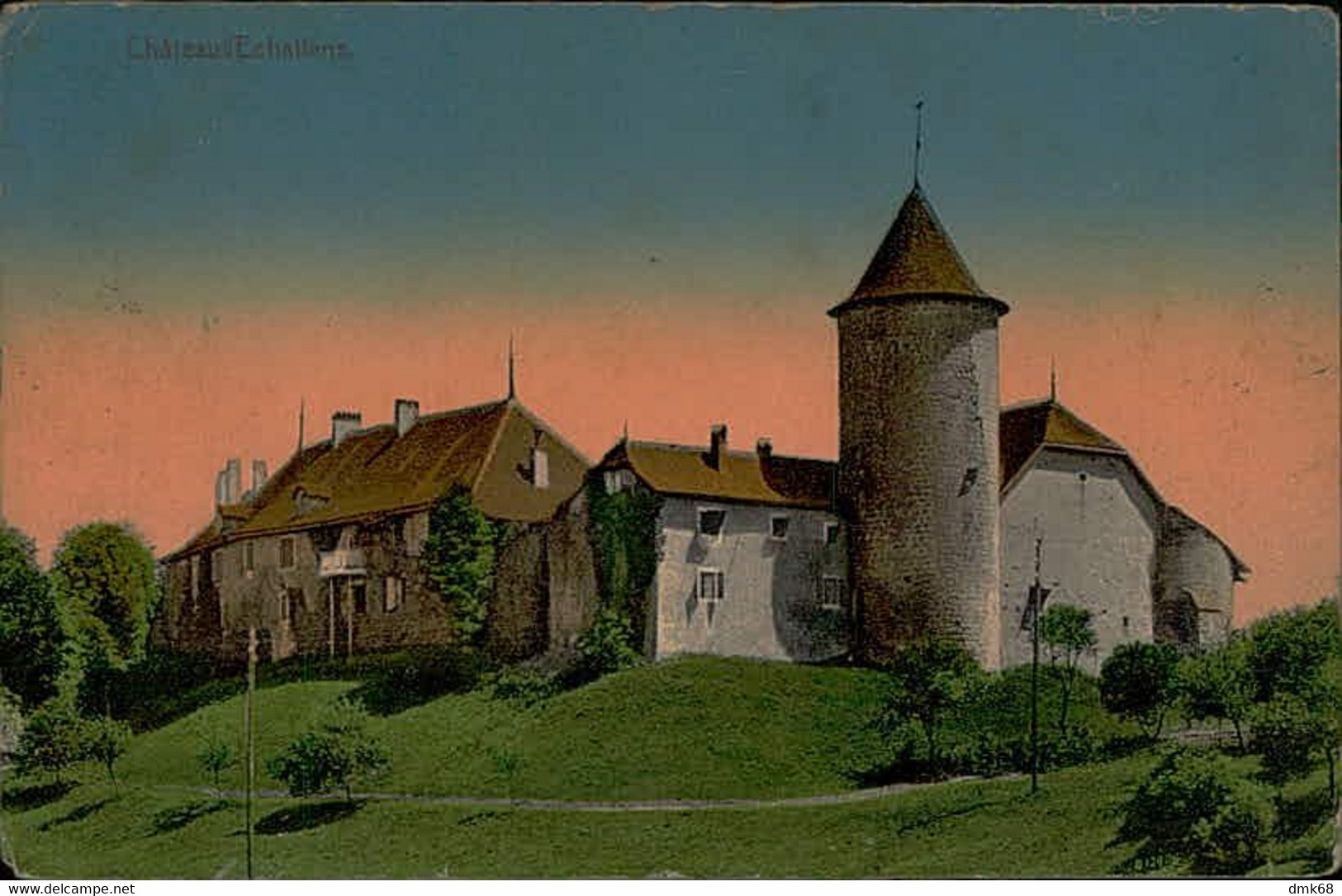 SWITZERLAND - CHATEAU  ECHALLENS - EDIT A. DERIAZ - MAILED 1911 (15673) - Échallens