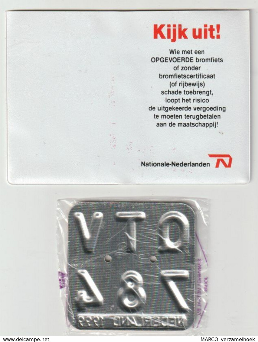 License Plate-nummerplaat-Nummernschild Moped-wheelchair Nederland-the Netherlands 1999 - Number Plates