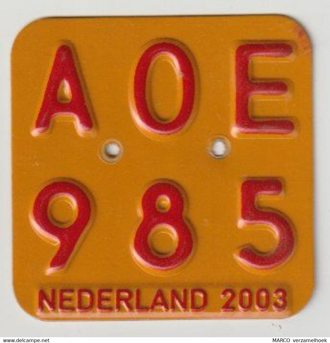 License Plate-nummerplaat-Nummernschild Moped-wheelchair Nederland-the Netherlands 2003 - Number Plates