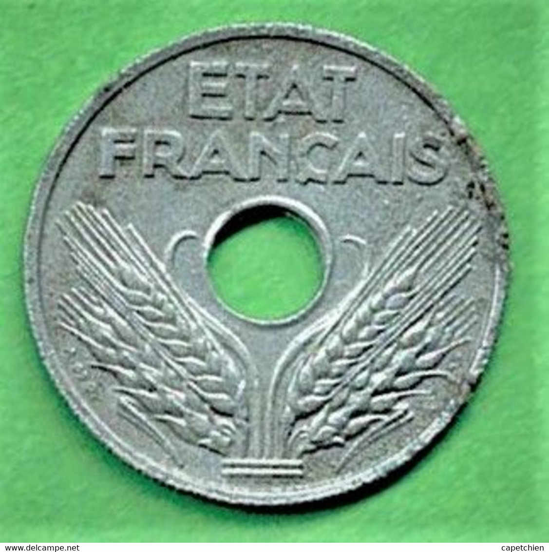 FRANCE / ETAT FRANCAIS / 20 CENTIMES / 1943 / ZINC - 20 Centimes