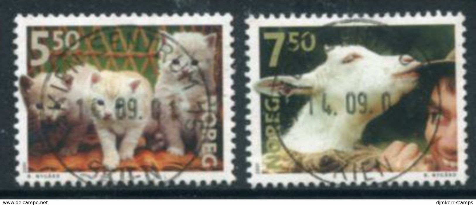 NORWAY 2001 Domestic Animals Used.  Michel 1409-10 - Used Stamps