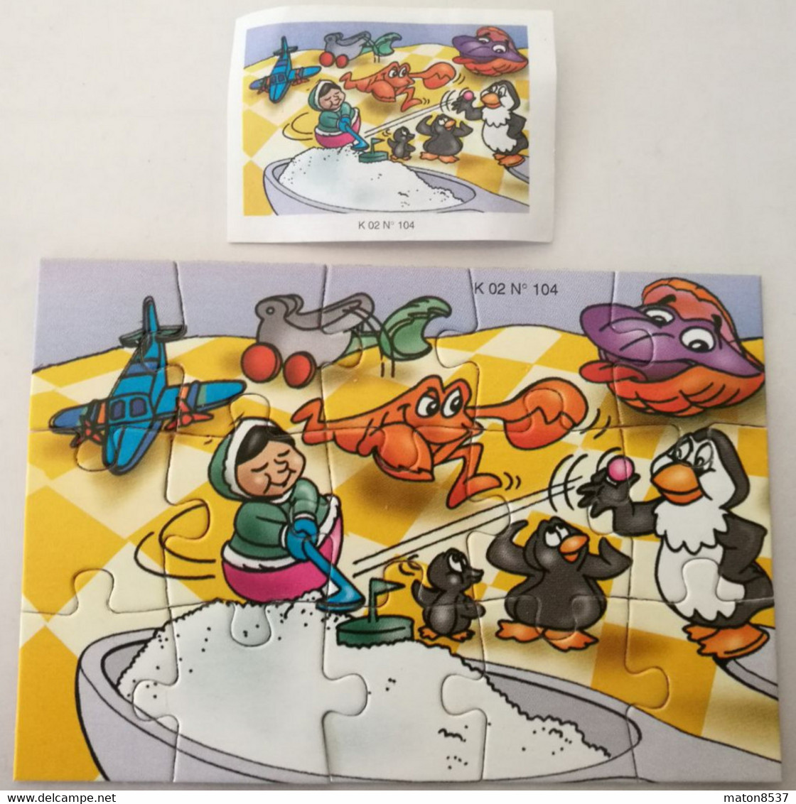 Kinder : K02 N104  Spielzeug – Serie 1 2001 - Spielzeug + BPZ - Puzzles