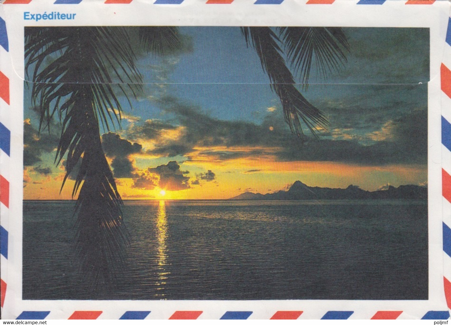 Lettre Par Avion Illustrée (Danse Et Coucher De Soleil) Obl. Pirae Le 12/11/85 Sur 132 X 2, 192, 227 - Storia Postale