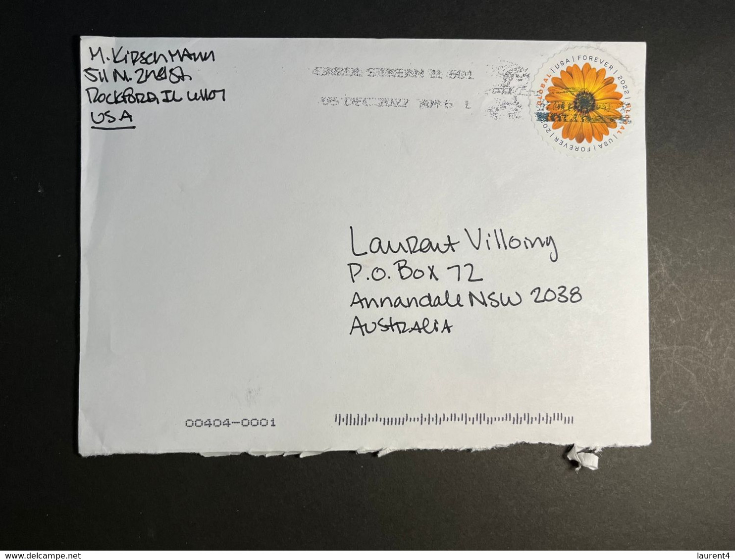 (1 N 49) 2 Letter Posted From USA To Australia (during COVID-19 Pandemic) (18 X 14,5 Cm) - Lettres & Documents