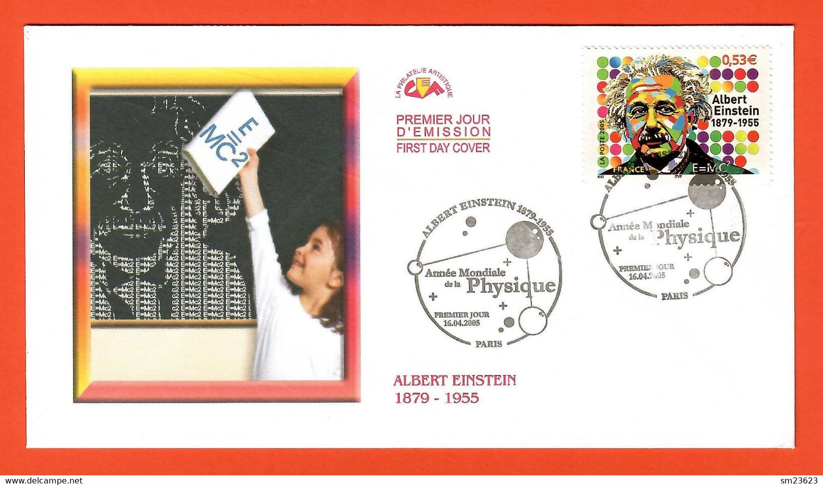 Frankreich / France 2005  Mi.Nr. 3930 , Albert Einstein - FDC Paris 16.04.2005 - Albert Schweitzer