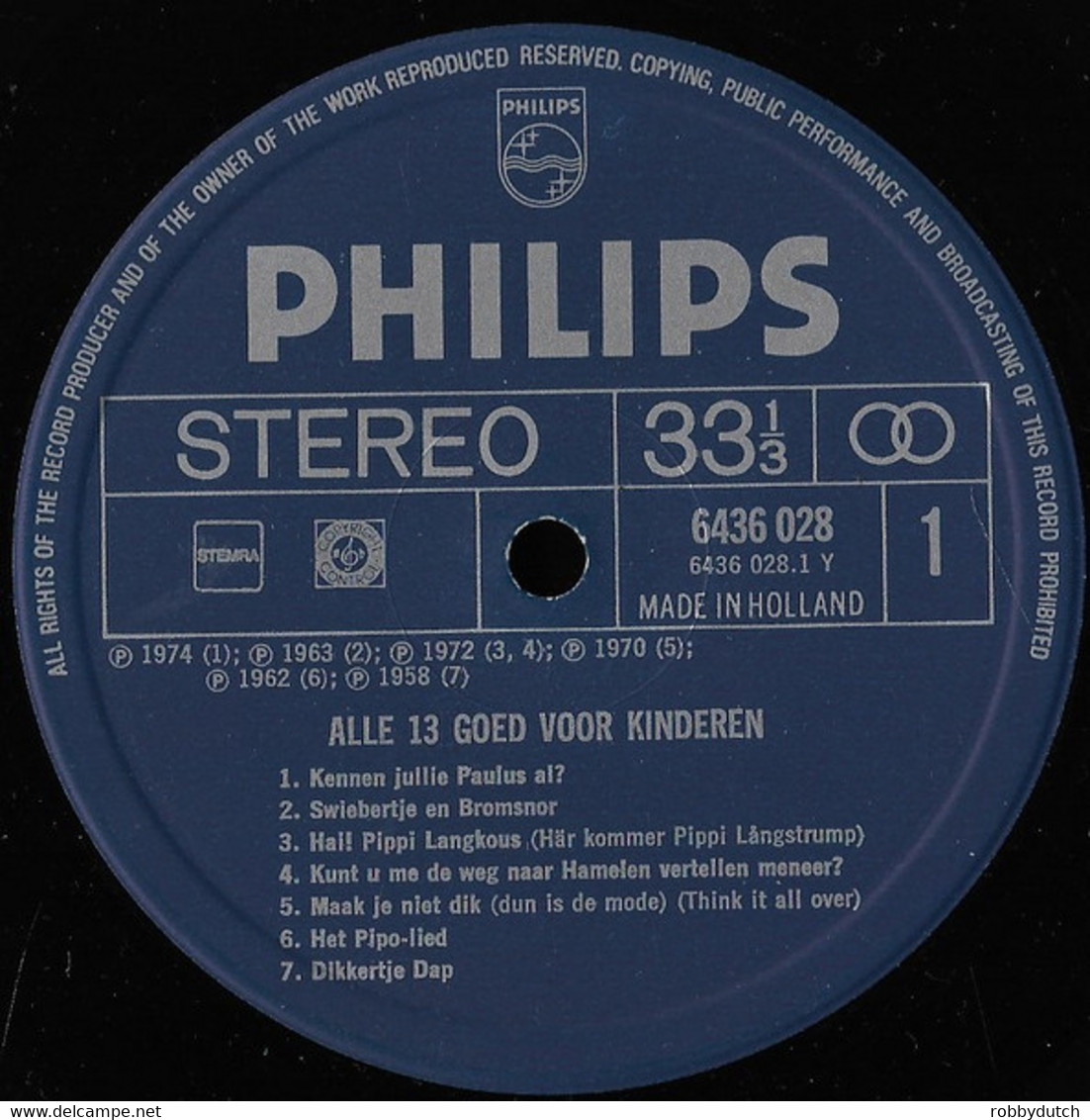 * LP *  ALLE 13 GOED VOOR KINDEREN - DIVERSE ARTIESTEN (Holland 1974 - Children