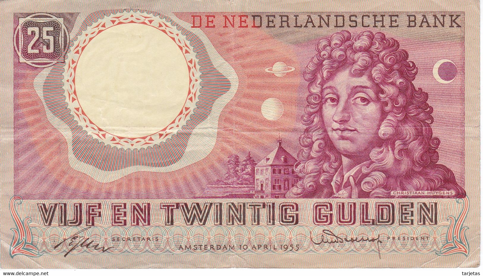 BILLETE DE HOLANDA DE 25 GULDEN DEL AÑO 1955 (BANKNOTE) - 25 Gulden