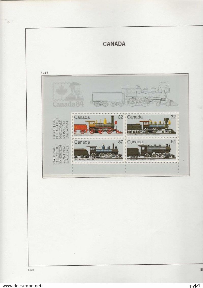 1984 MNH Canada Year Collection According To DAVO Album Postfris** - Volledige Jaargang