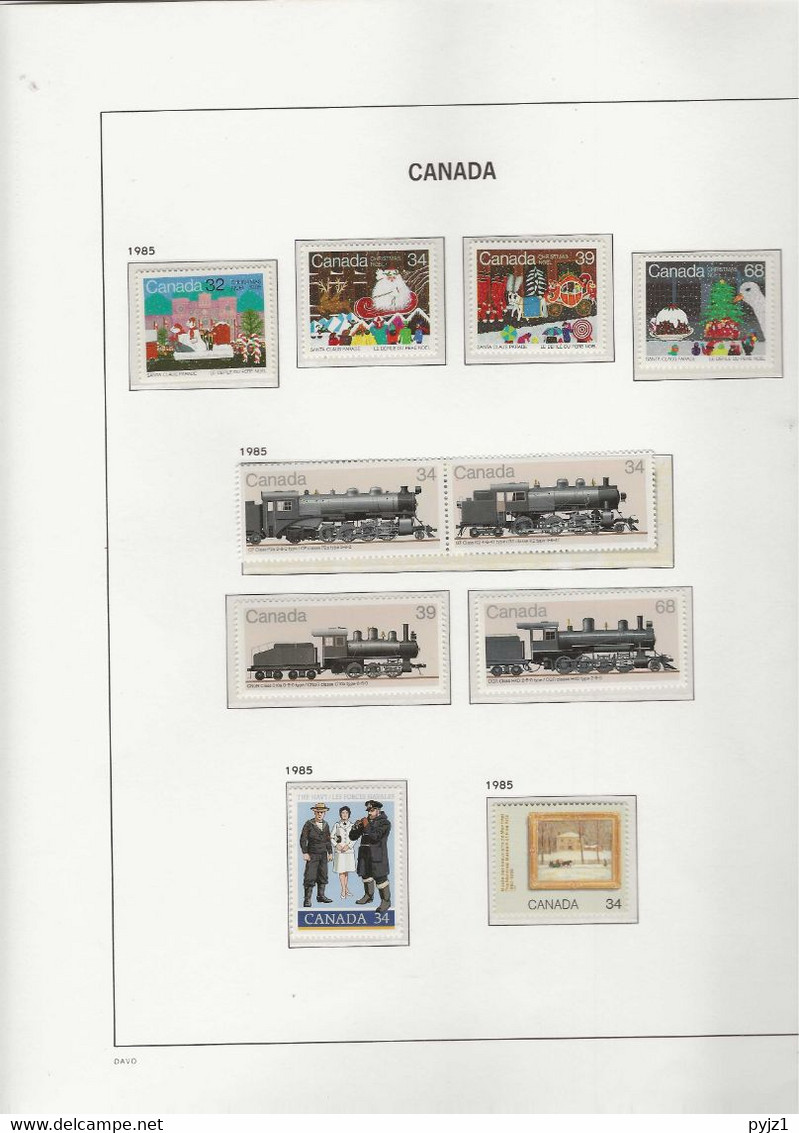 1985 MNH Canada Year Collection According To DAVO Album Postfris** - Volledige Jaargang