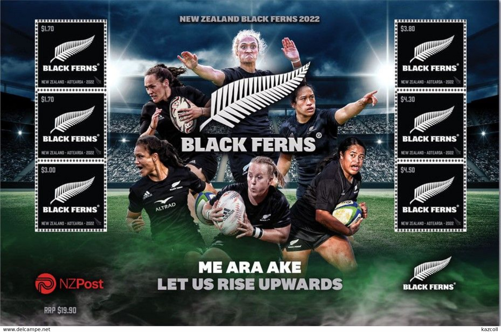 New Zealand  2022.  Black Ferns. Sport. Rugby.  MNH - Ungebraucht