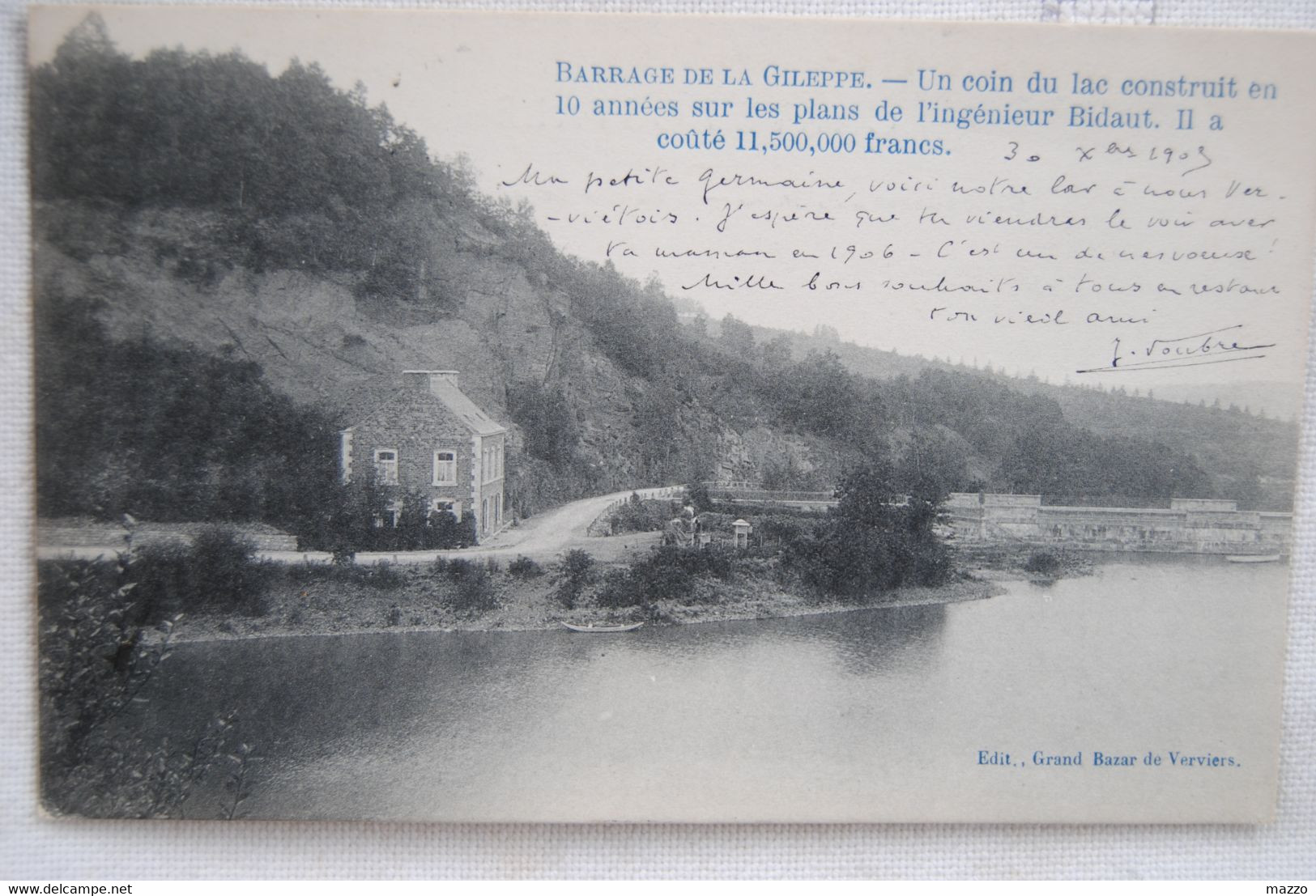 137/ Barrage Gileppe-Un Coin Du Lac Construit Par L'Ir Bidaut - Butgenbach - Buetgenbach