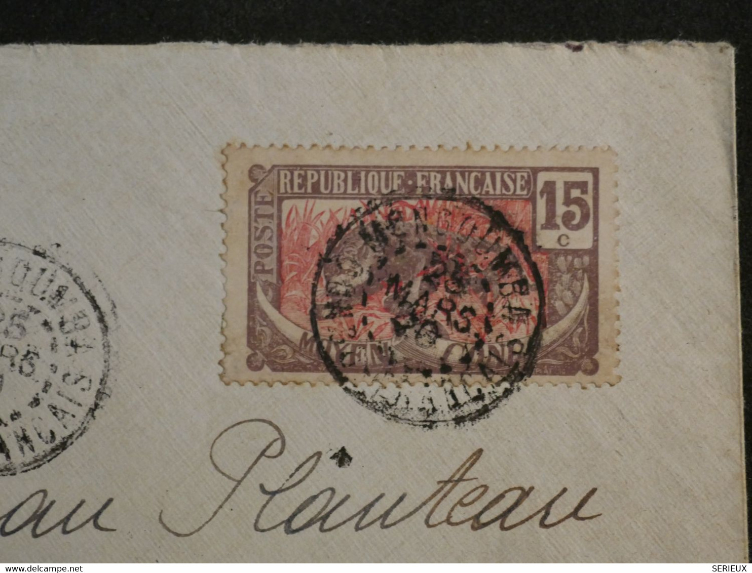 BM11  CAMEROUN CONGO FRANC.  BELLE  LETTRE 1920  PETIT BUREAU  MONGOUMBI ?  A PARIS FRANCE + +AFFRANCH. INTERESSANT++++ - Storia Postale