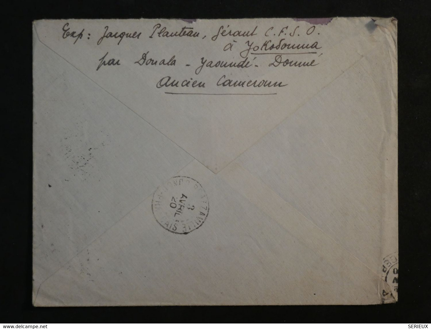 BM11  CAMEROUN CONGO FRANC.  BELLE  LETTRE 1920  PETIT BUREAU  MONGOUMBI ?  A PARIS FRANCE + +AFFRANCH. INTERESSANT++++ - Storia Postale