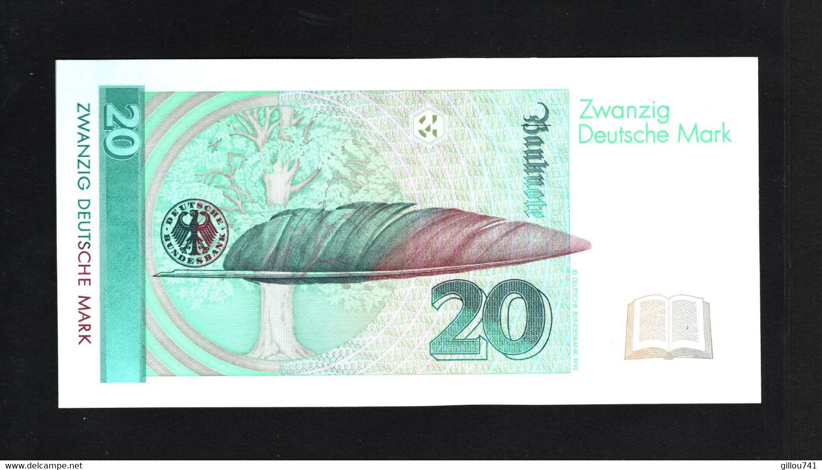 Allemagne République Fédérale, 20 Deutsche Mark, 1989-1999 Issue - 20 Deutsche Mark