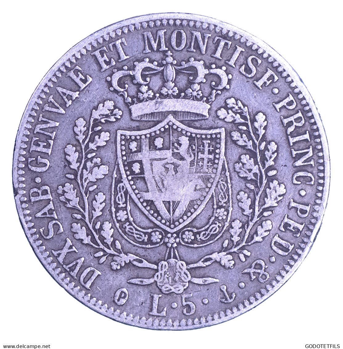 Royaume De Sardaigne - 5 Lire Charles Félix 1830 Gênes - 2 Pounds