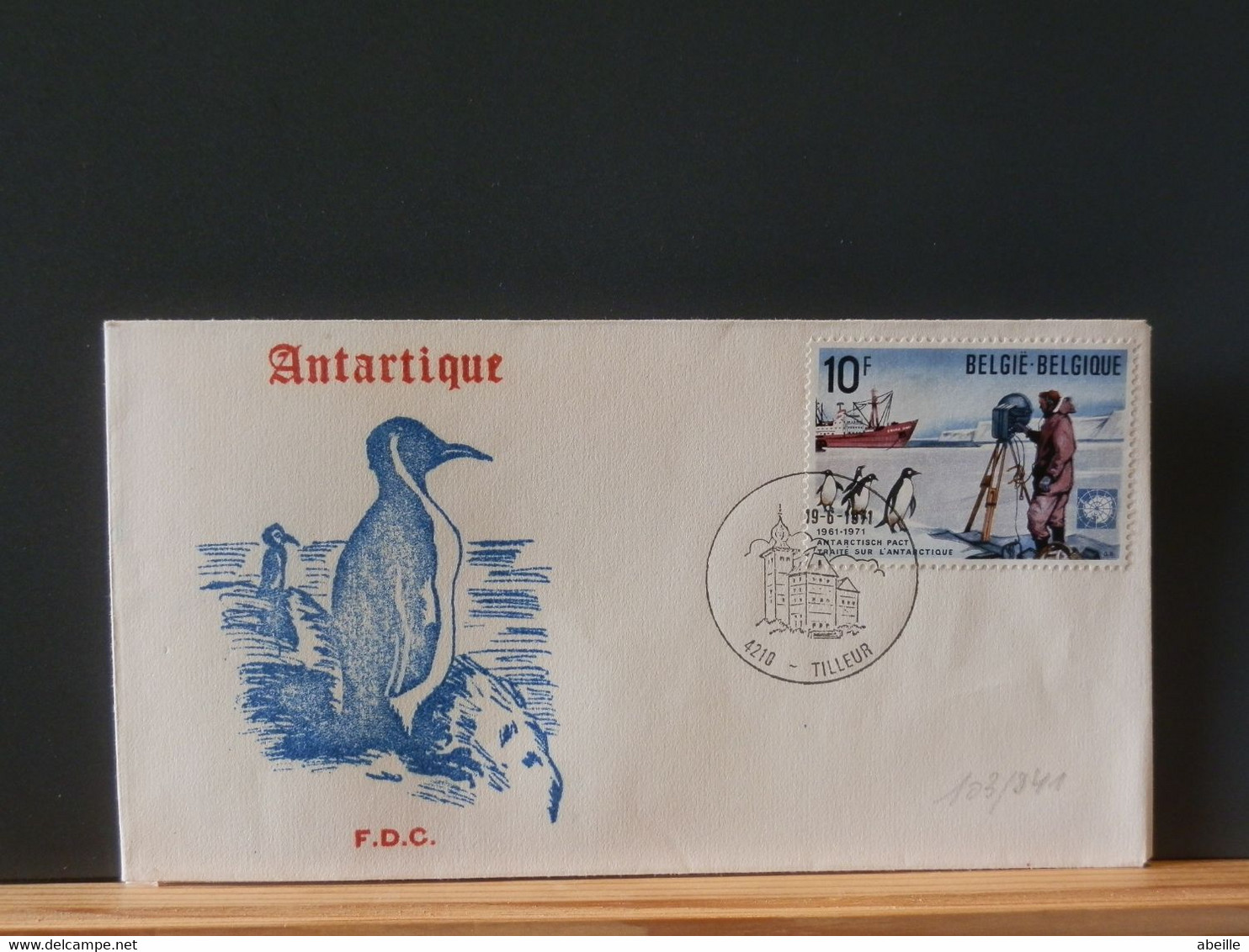 103/041  FDC BELGE  1971 - Tratado Antártico