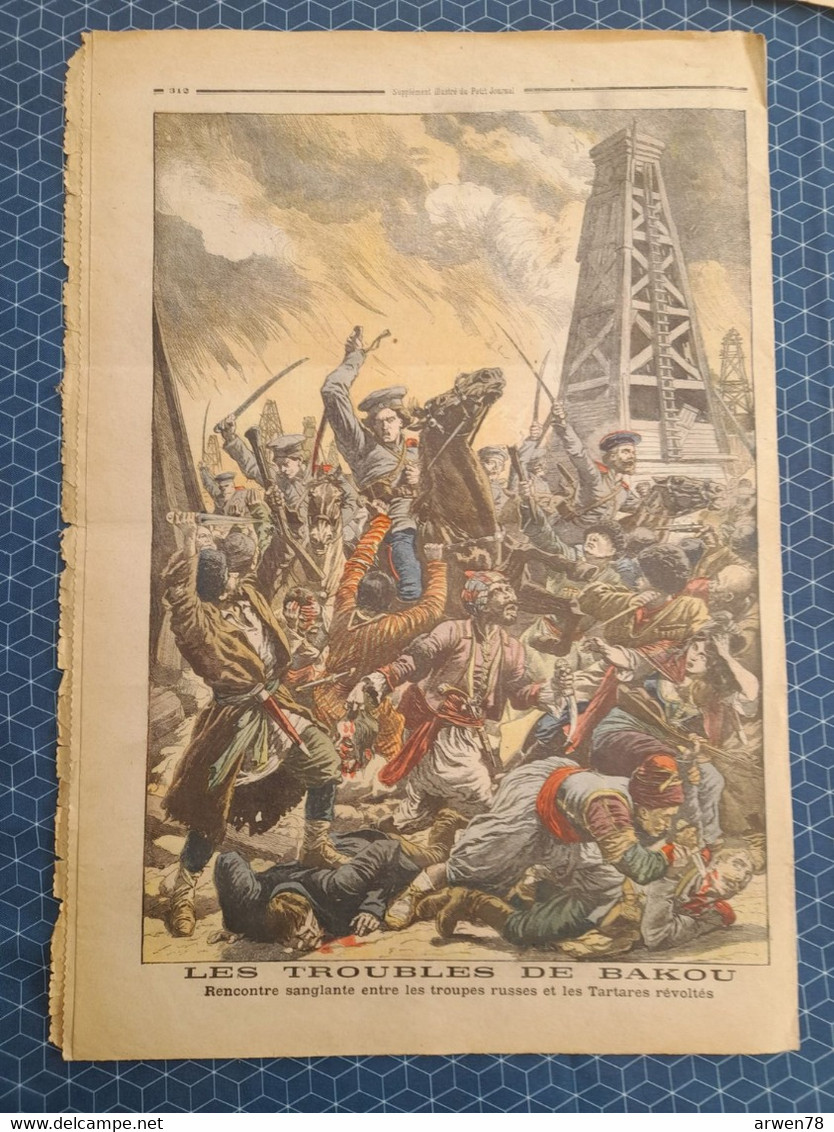 Le Petit Journal N° 775 Tremblements De Terre En Calabre Troubles De Bakou Troupes Russes Et Les Tartares - Le Petit Marseillais