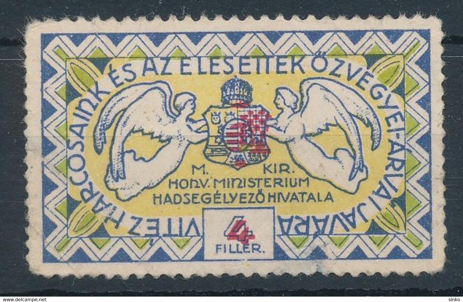 1916. For The Good Of Our Knight Warriors And The Widows-Orphans Of The Fallen 4f Aid Stamp - Commemorative Sheets