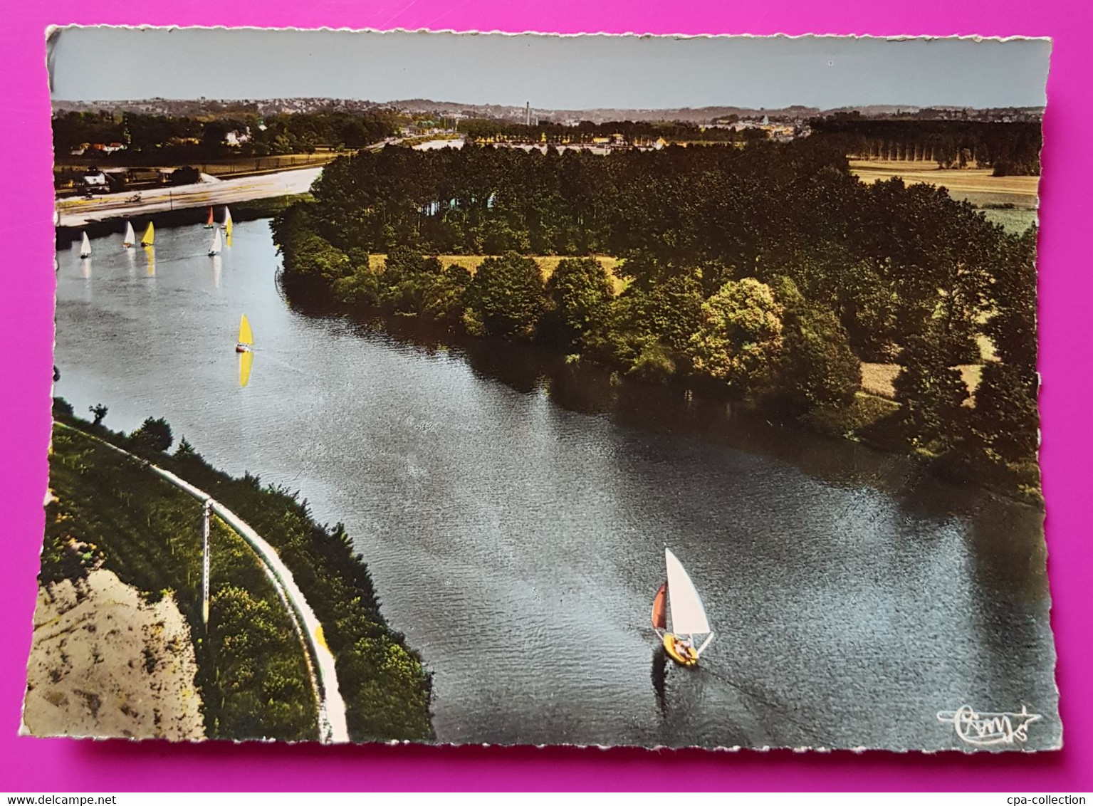 Cpsm Vaires Sur Marne Ile Ronde Vue Aerienne Carte Postale 77 Seine Et Marne Proche Chelles Torcy - Vaires Sur Marne