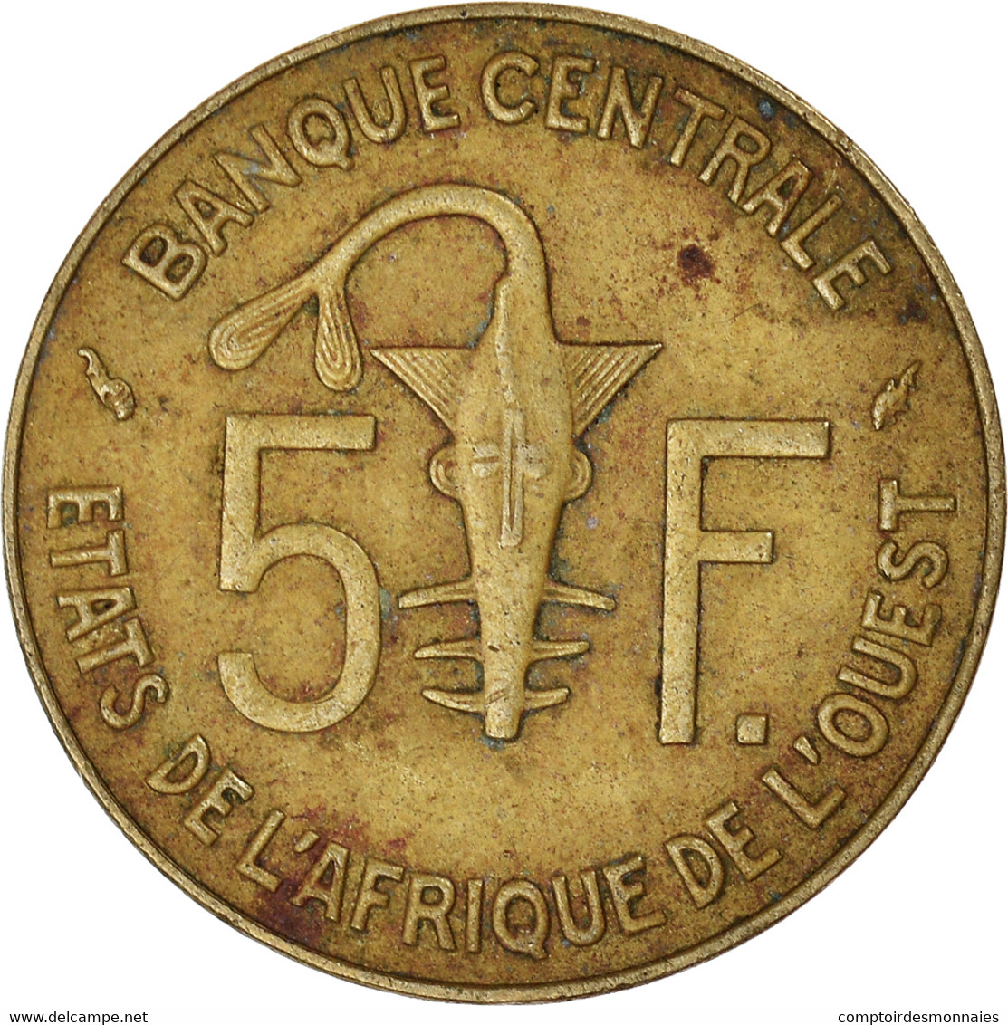 Monnaie, Communauté économique Des États De L'Afrique De L'Ouest, 5 Francs - Côte-d'Ivoire