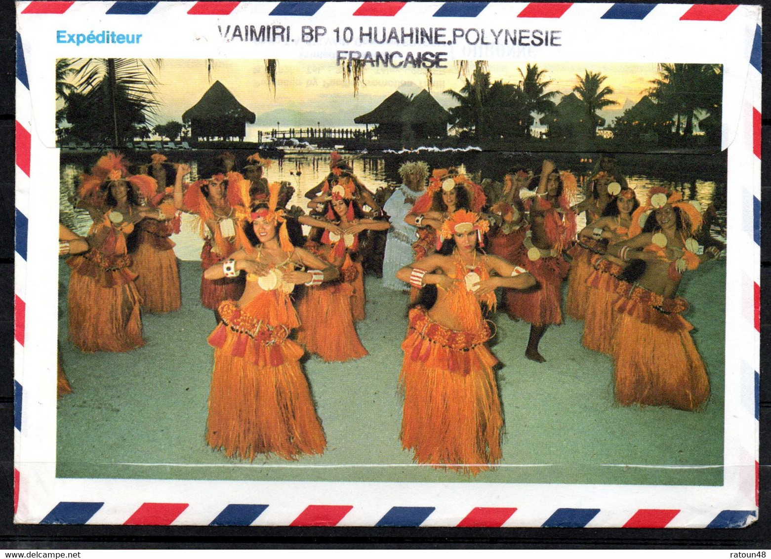 Lettre Polynésie Française  - Affranchie Des Timbres N°295 Avec Vignette Recette - Covers & Documents