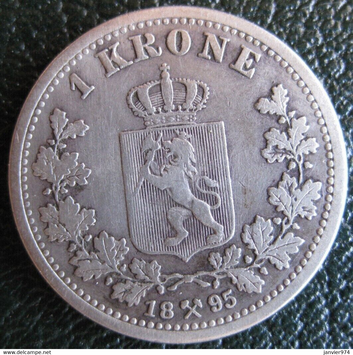 Norvège 1 Krone 1895 Oscar II, En Argent, KM # 357 , Rare - Norway