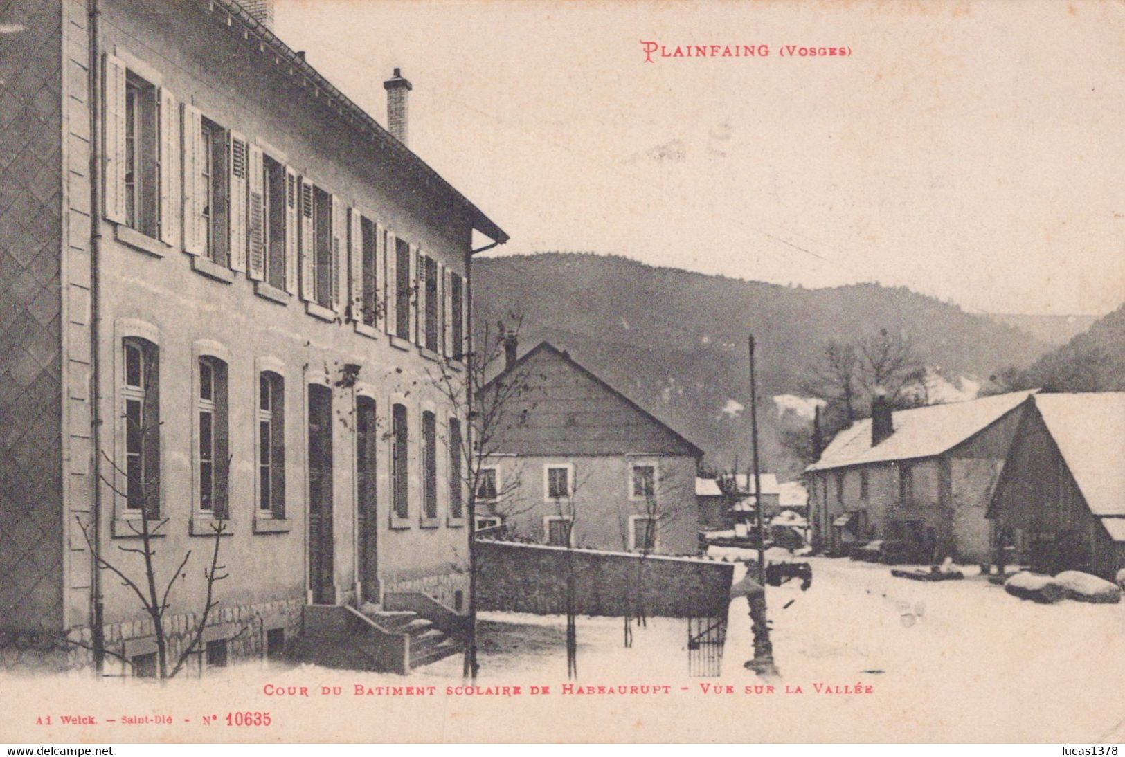 88 /  PLAINFAING -- Cour Du Batiment Scolaire De Habeaurupt - Plainfaing