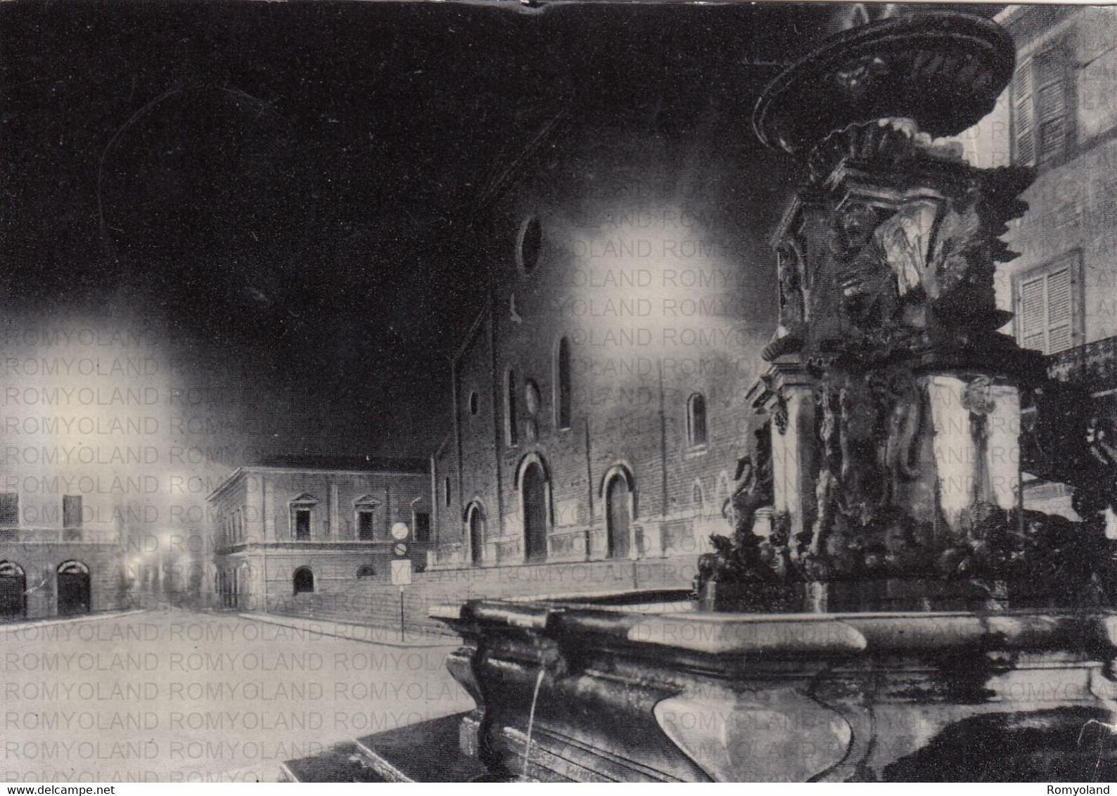 CARTOLINA  FAENZA,EMILIA ROMAGNA,NOTTURNO-PIAZZA DEL POPOLO-STORIA,MEMORIA,CULTURA,BELLA ITALIA,VIAGGIATA 1960 - Faenza